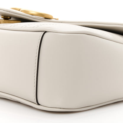 Gucci Calfskin Matelasse Small GG Marmont Shoulder Bag Light Grey 11 of 12