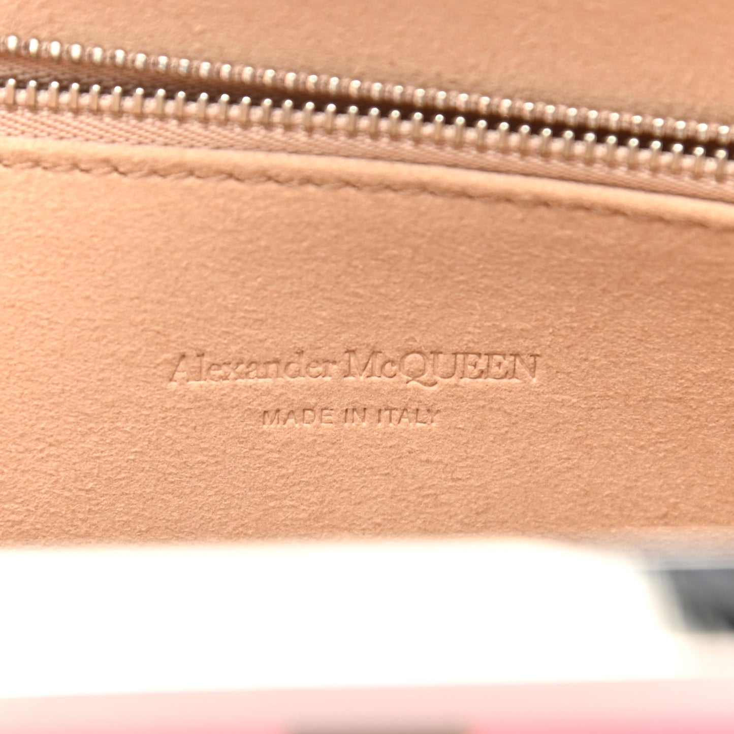 Calfskin Crocodile Embossed Knuckle Flat Clutch Pink