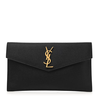 Saint Laurent Grain De Poudre Uptown Pouch Black 1 of 7