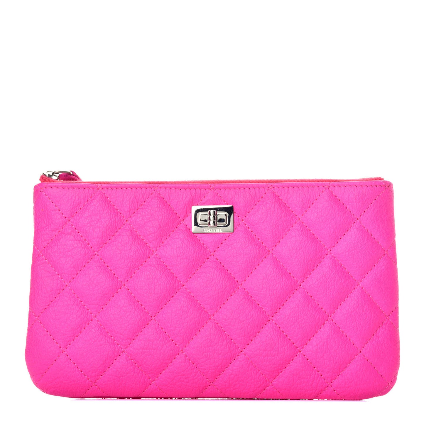 Goatskin Quilted Medium Reissue Cosmetic Case Pink