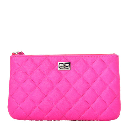 Chanel Goatskin Quilted Medium Reissue Cosmetic Case Pink 1 of 11