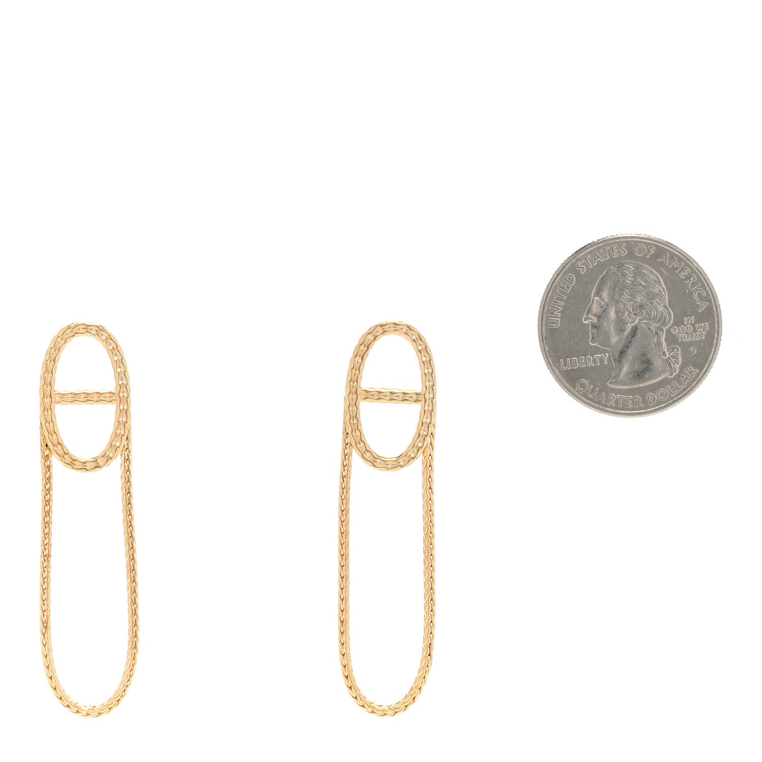 Hermes 18K Yellow Gold PM Chain d'Ancre Danae Earrings 2 of 4