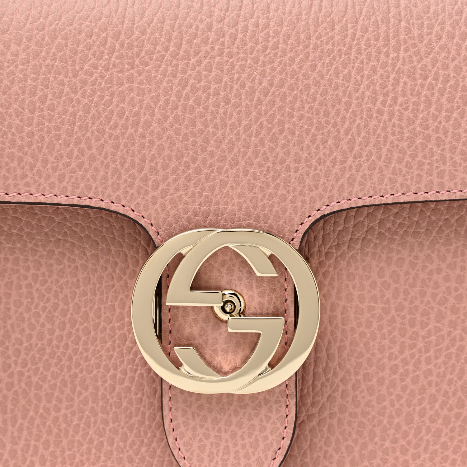 Gucci Dollar Calfskin Small Interlocking G Shoulder Bag Soft Pink 8 of 10