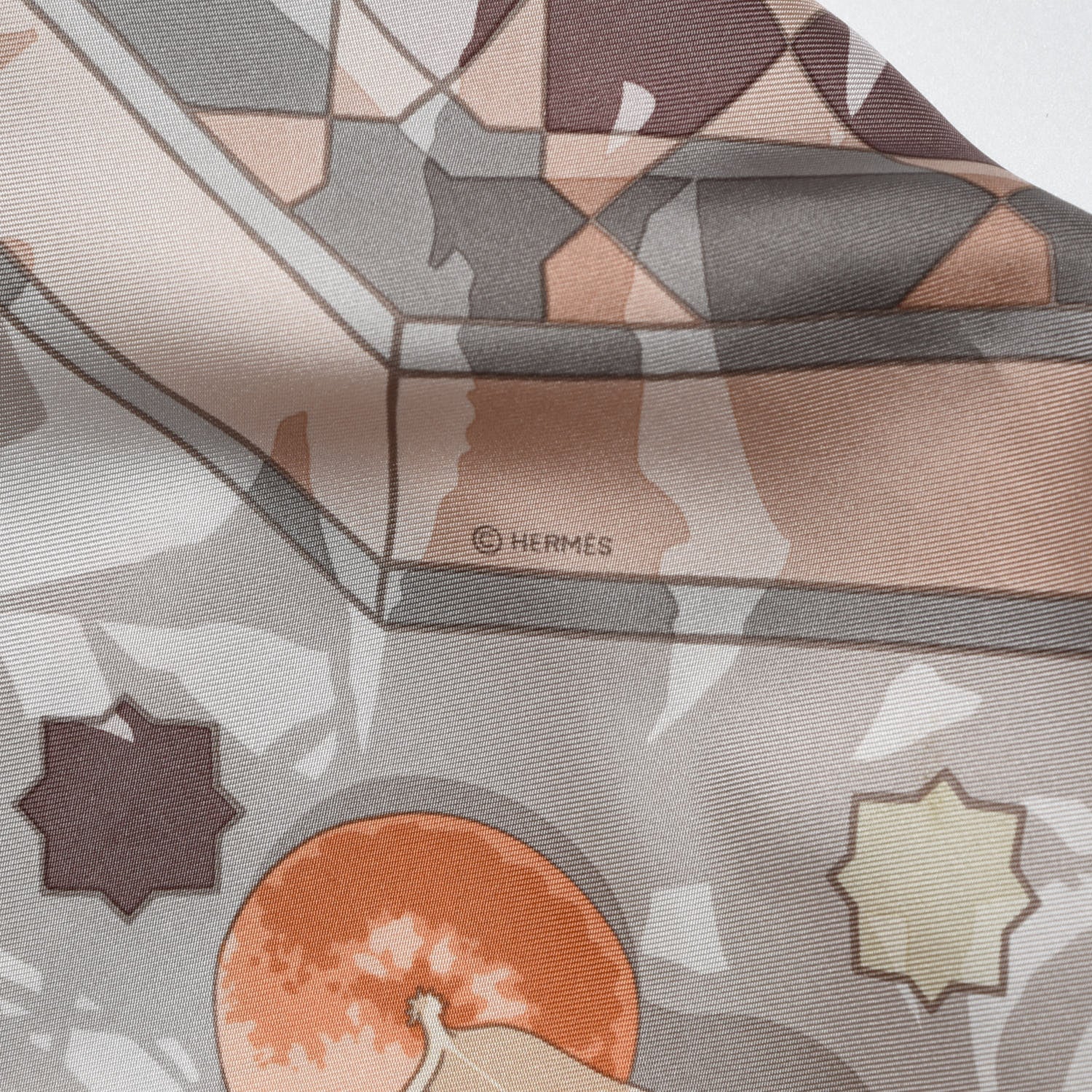 Hermes Silk Sous Les Orangers Scarf 90 3 of 5