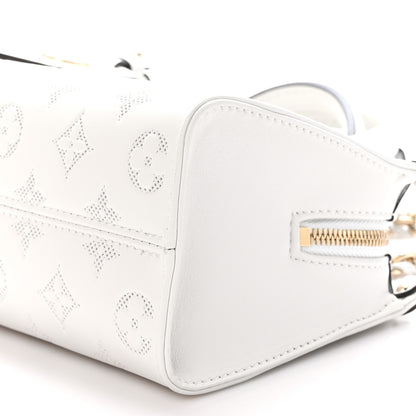 Louis Vuitton Calfskin Embossed Monogram OnTheGo East West White 9 of 10