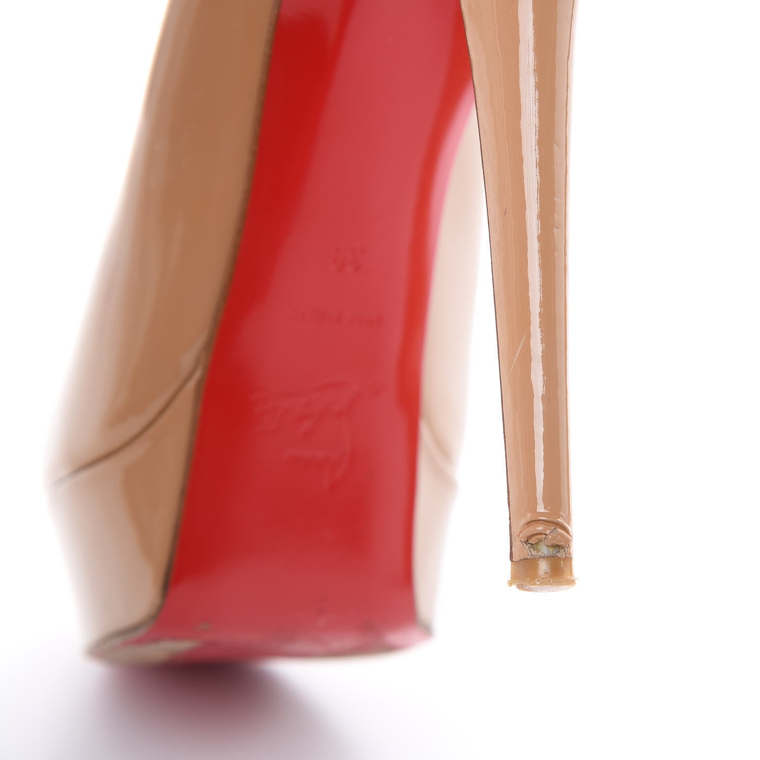 Christian Louboutin Patent Bianca 140 Pumps 39 Nude 10 of 13