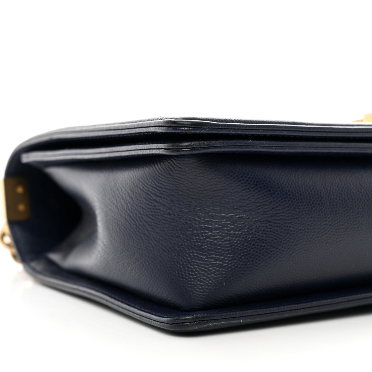 Caviar Quilted New Medium Boy Flap Dark Navy Blue