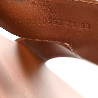 Hermes Box Calfskin Oran Sandals 42 Gold 8 of 8