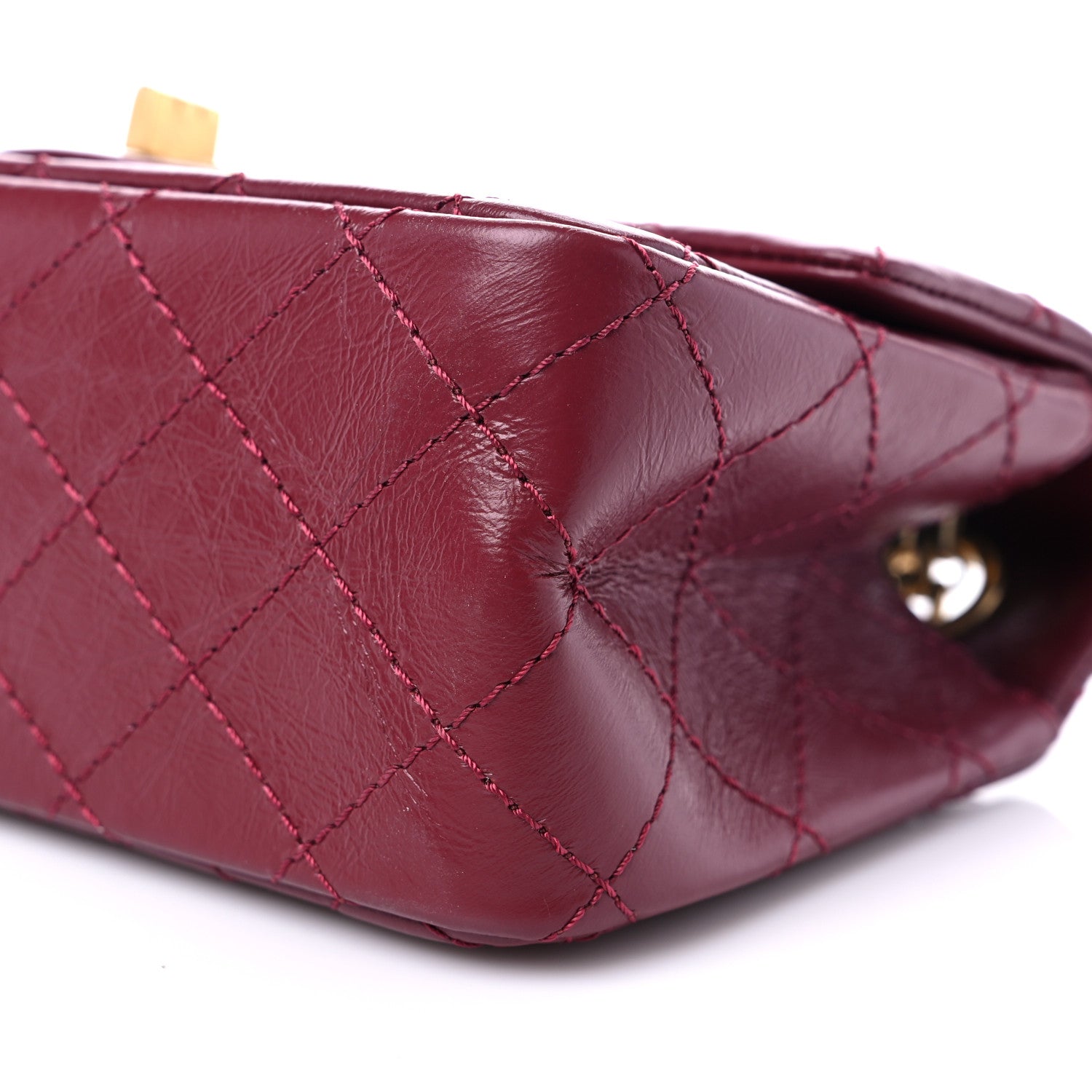 Chanel Aged Calfskin Quilted 2.55 Reissue Mini Flap Red 9 of 9