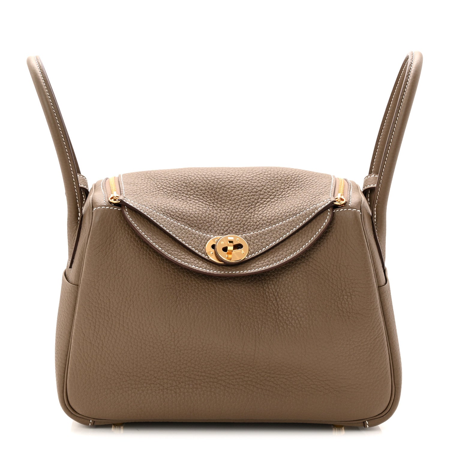 Hermes Taurillon Clemence Lindy 26 Etoupe 1 of 11