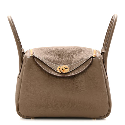 Hermes Taurillon Clemence Lindy 26 Etoupe 1 of 11