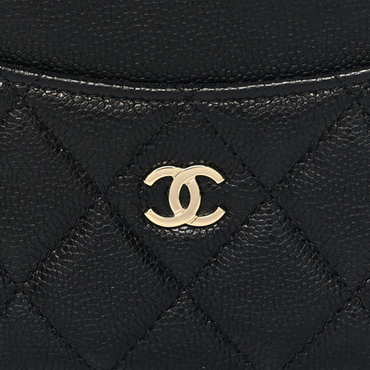 Chanel Caviar Quilted CC Zip Around Card Holder Black 8 of 8