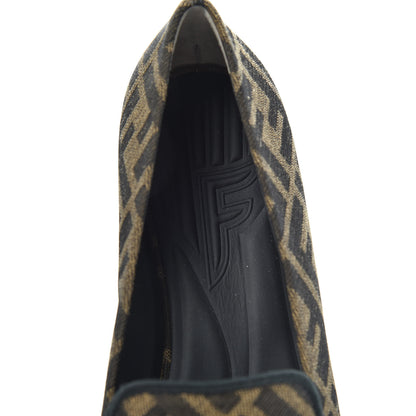 Fendi Jacquard FFreedom Square Toe Loafers 35 Tobacco 6 of 8