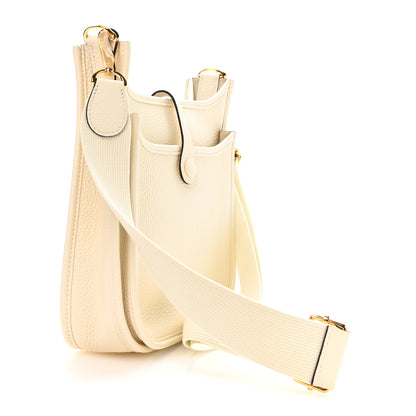 Hermes Taurillon Clemence Evelyne 23 Poche III Cream 3 of 11