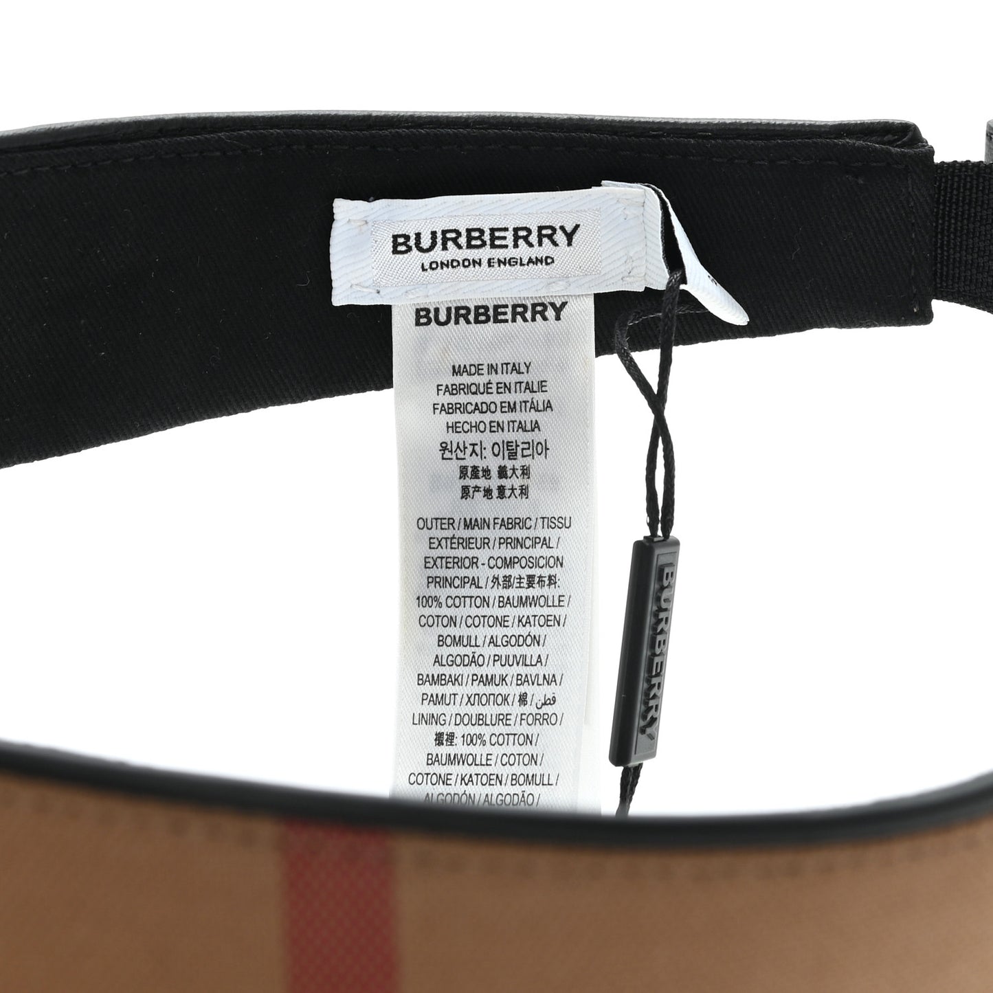 Canvas Giant Check Visor L Birch Brown