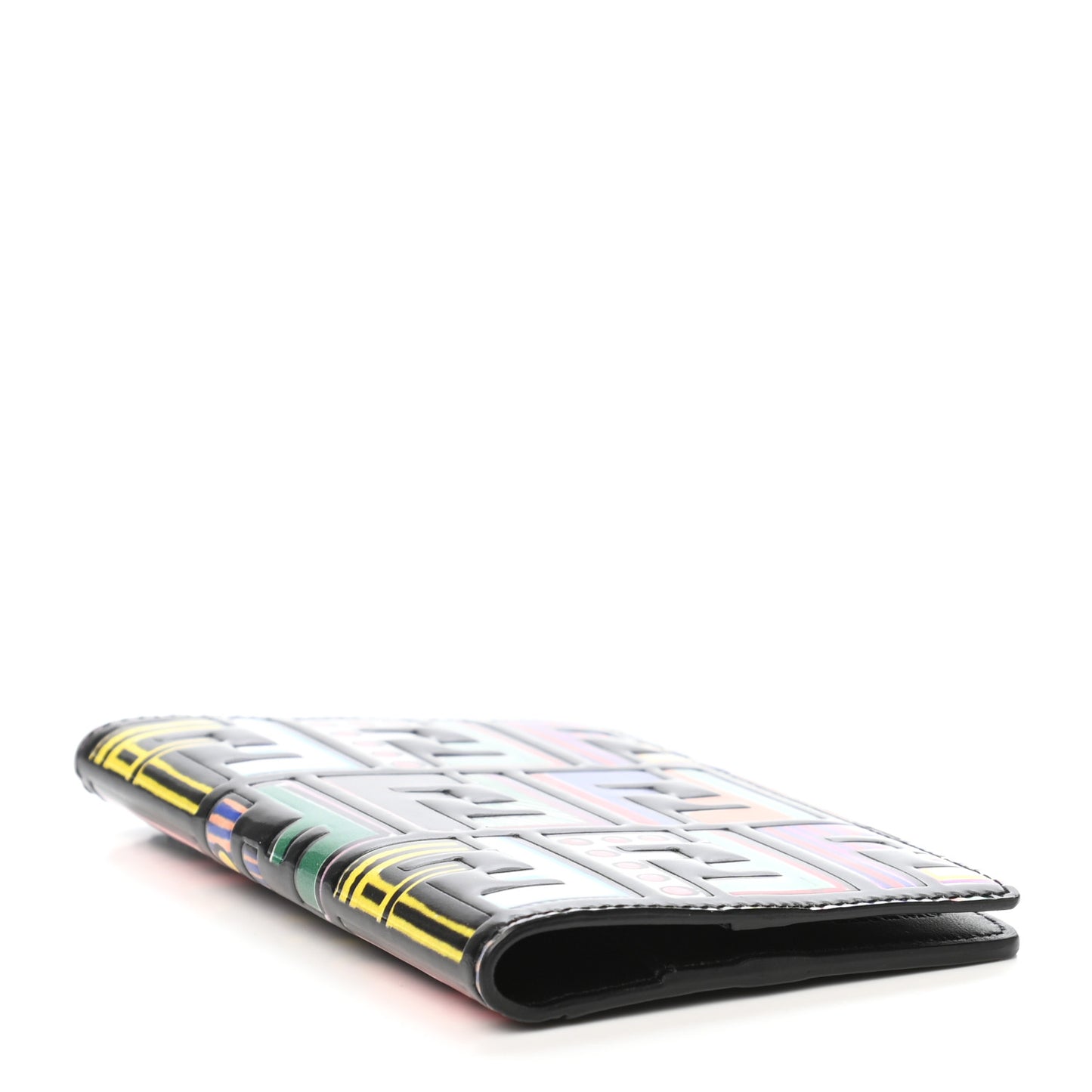 Vitello Liberty Fun Fair Embossed Passport Cover Black Multicolor