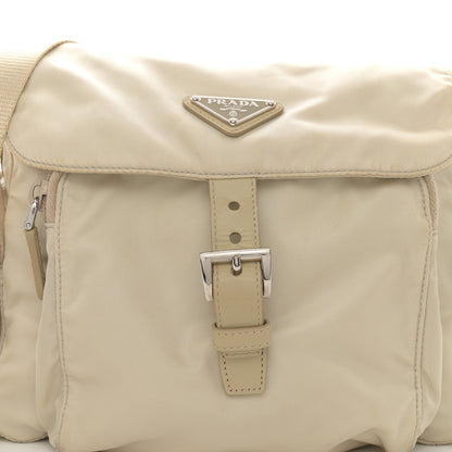 Prada Tessuto Nylon Saffiano Small Vela Messenger Deserto 9 of 11