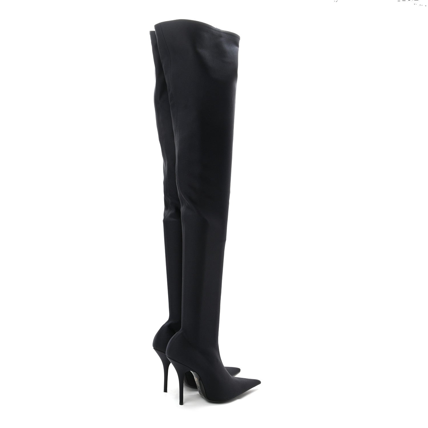 Balenciaga Spandex Pointed Toe Knife Thigh High Boots 40 Black 4 of 6