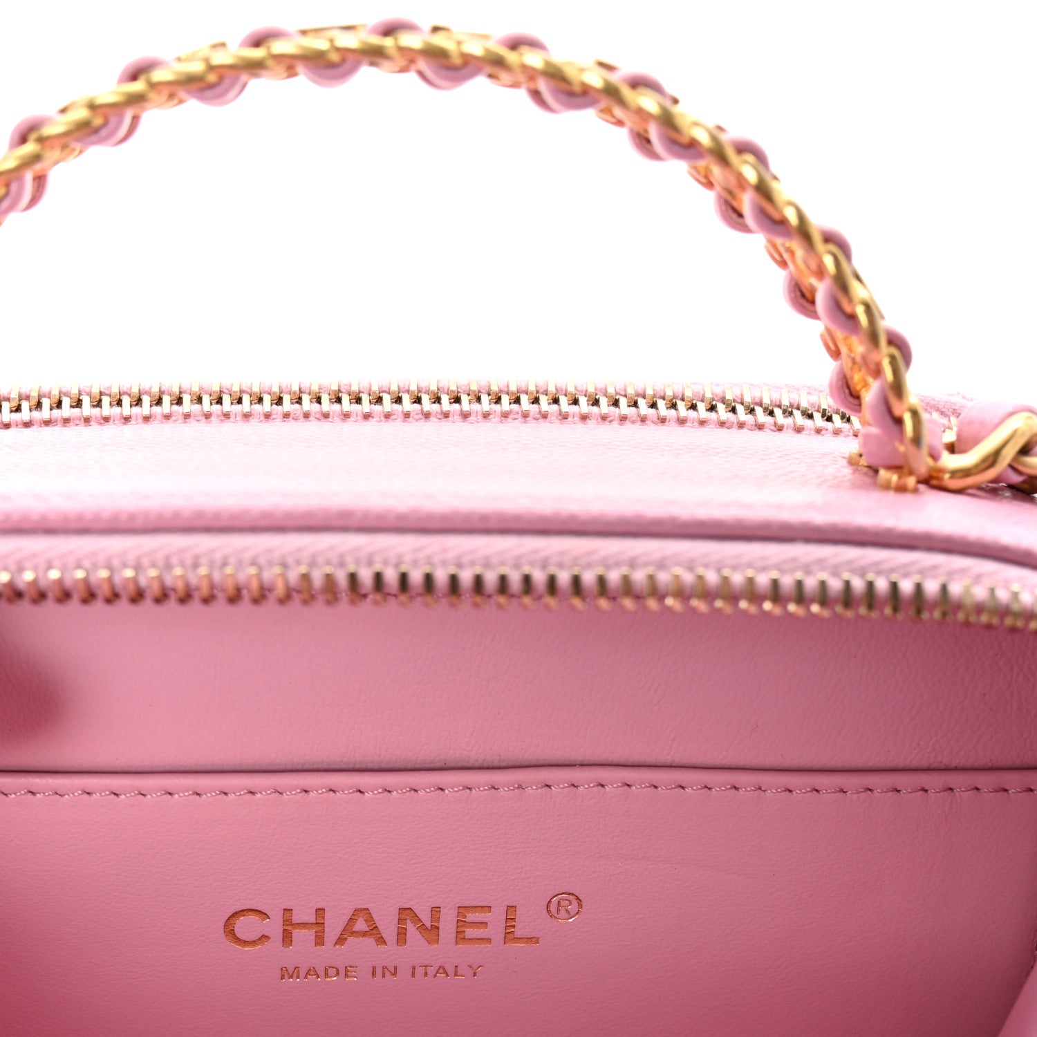 Chanel Caviar Quilted Pick Me Up Mini Vanity Case Pink 6 of 10