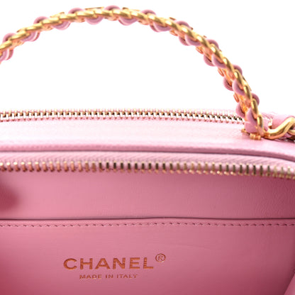 Chanel Caviar Quilted Pick Me Up Mini Vanity Case Pink 6 of 10