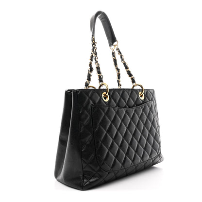 Chanel Caviar Quilted Grand Shopping Tote GST Black 3 of 11