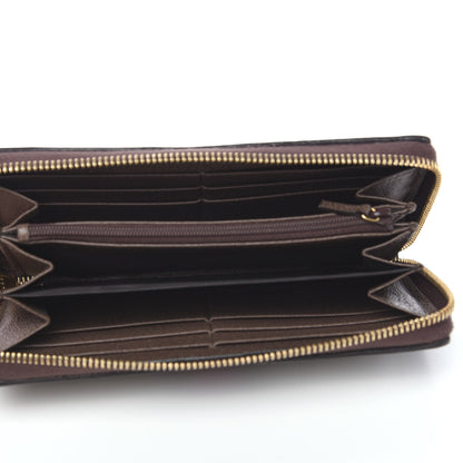 Gucci GG Supreme Monogram Web Ophidia Zip Around Wallet Brown 4 of 9