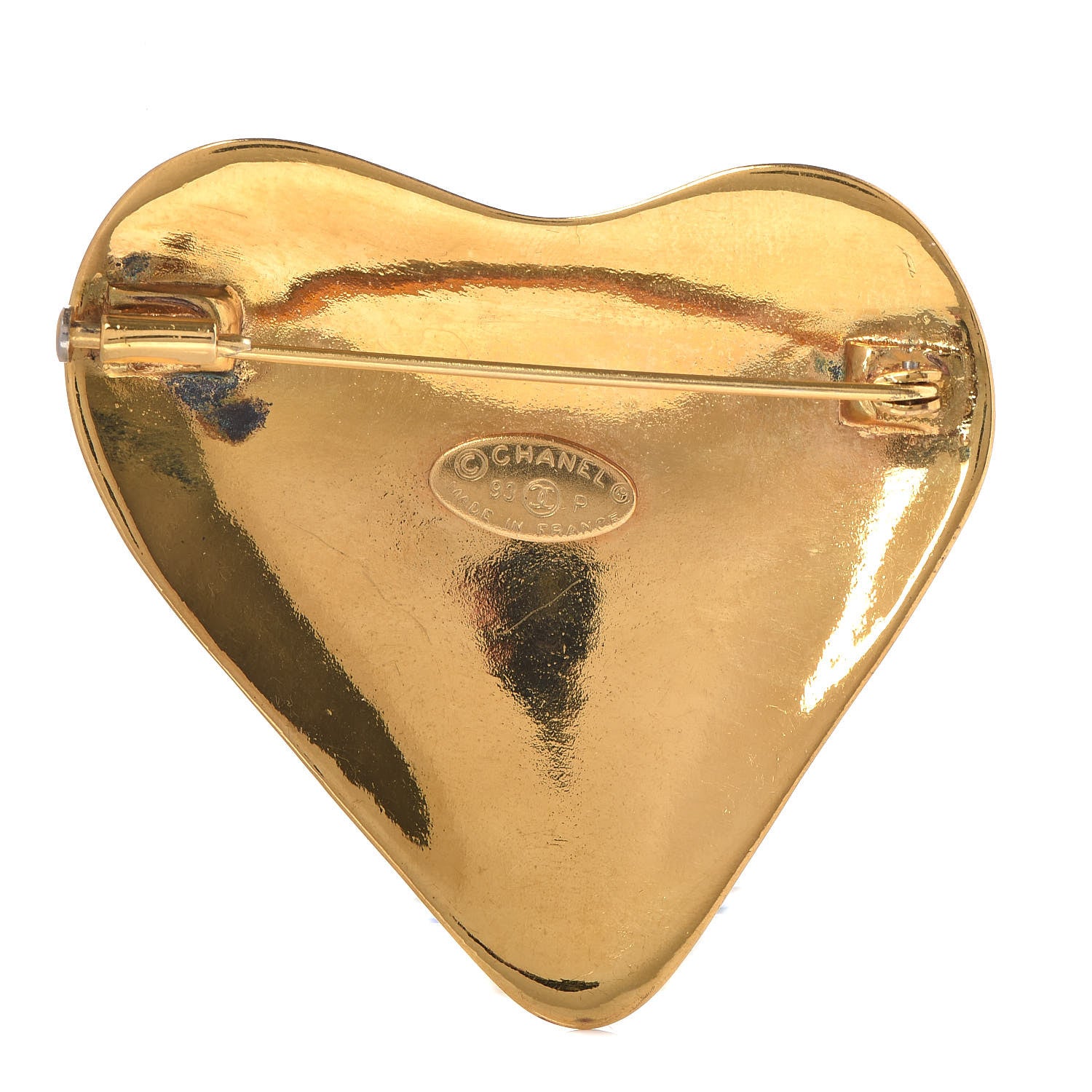 Chanel CC Heart Brooch Gold 3 of 4