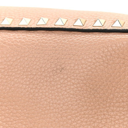 Valentino Garavani Pebbled Calfskin Medium Rockstud Tote Skin Sorbet 9 of 10