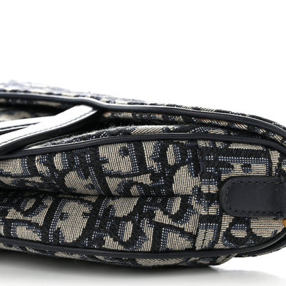 Christian Dior Oblique Mini Saddle Bag Blue 10 of 10