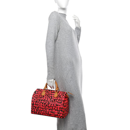 Louis Vuitton Monogram Graffiti Speedy 30 Fuchsia 2 of 11