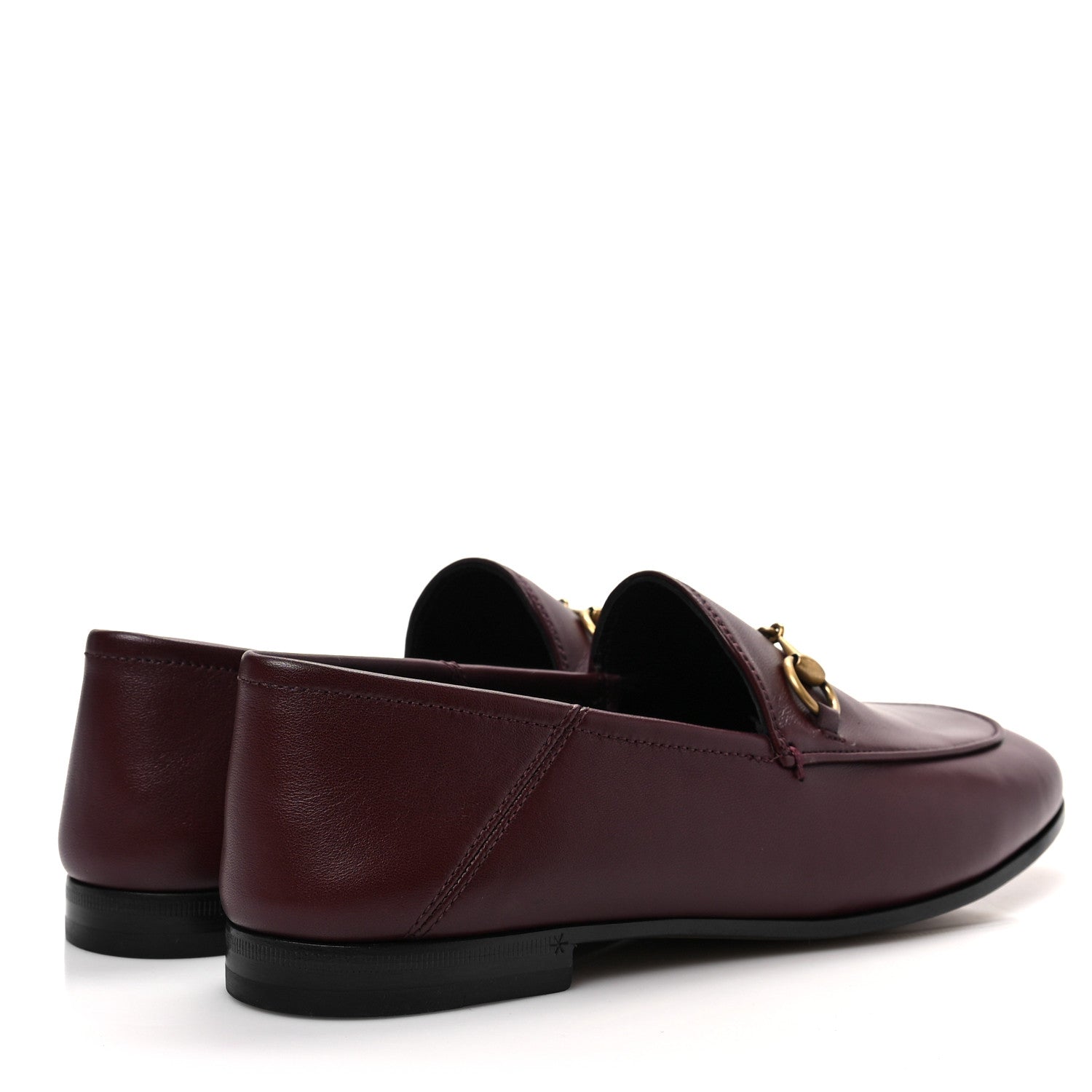Gucci Lambskin Womens Brixton Horsebit Loafers 39 Vintage Bordeaux 4 of 8