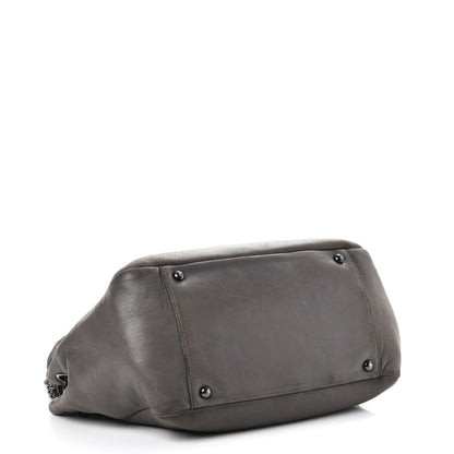 Chanel Lambskin Studded Accordion CC Flap Grey 5 of 13