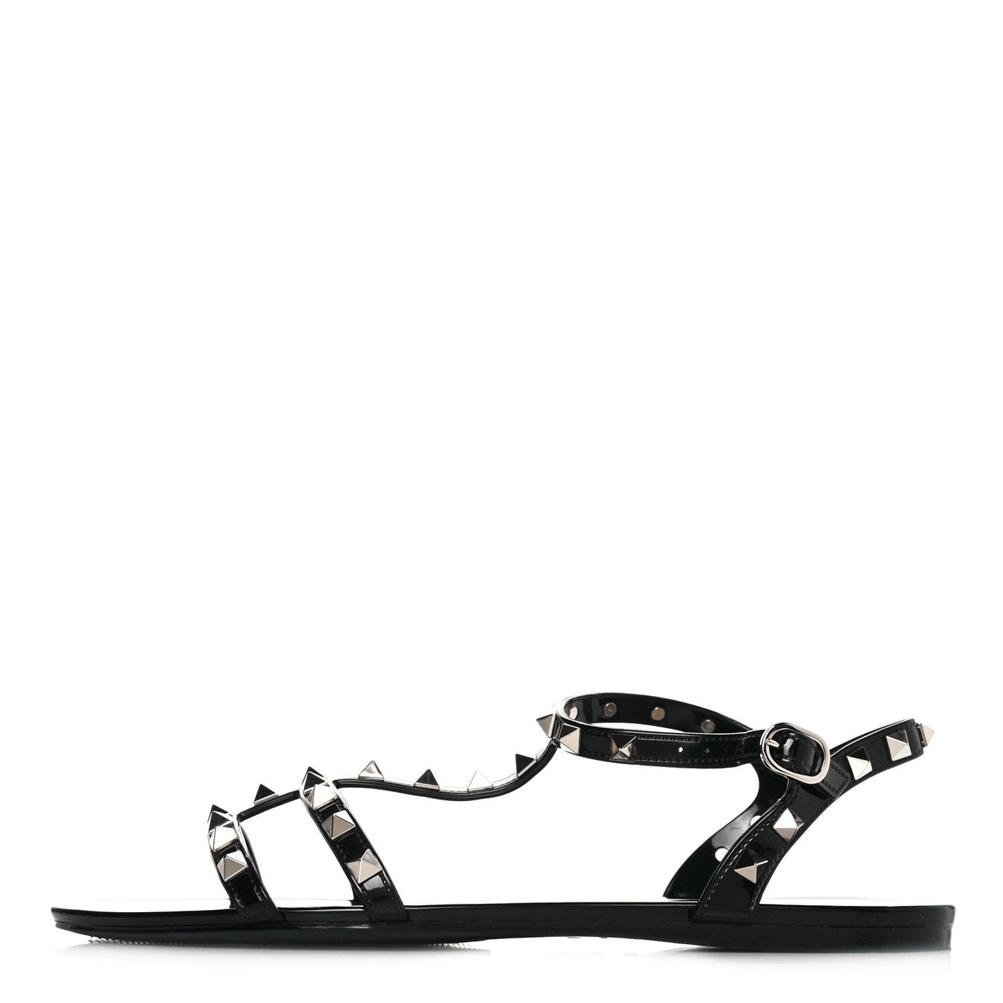 PVC Jelly Rockstud Caged Sandals 40 Black