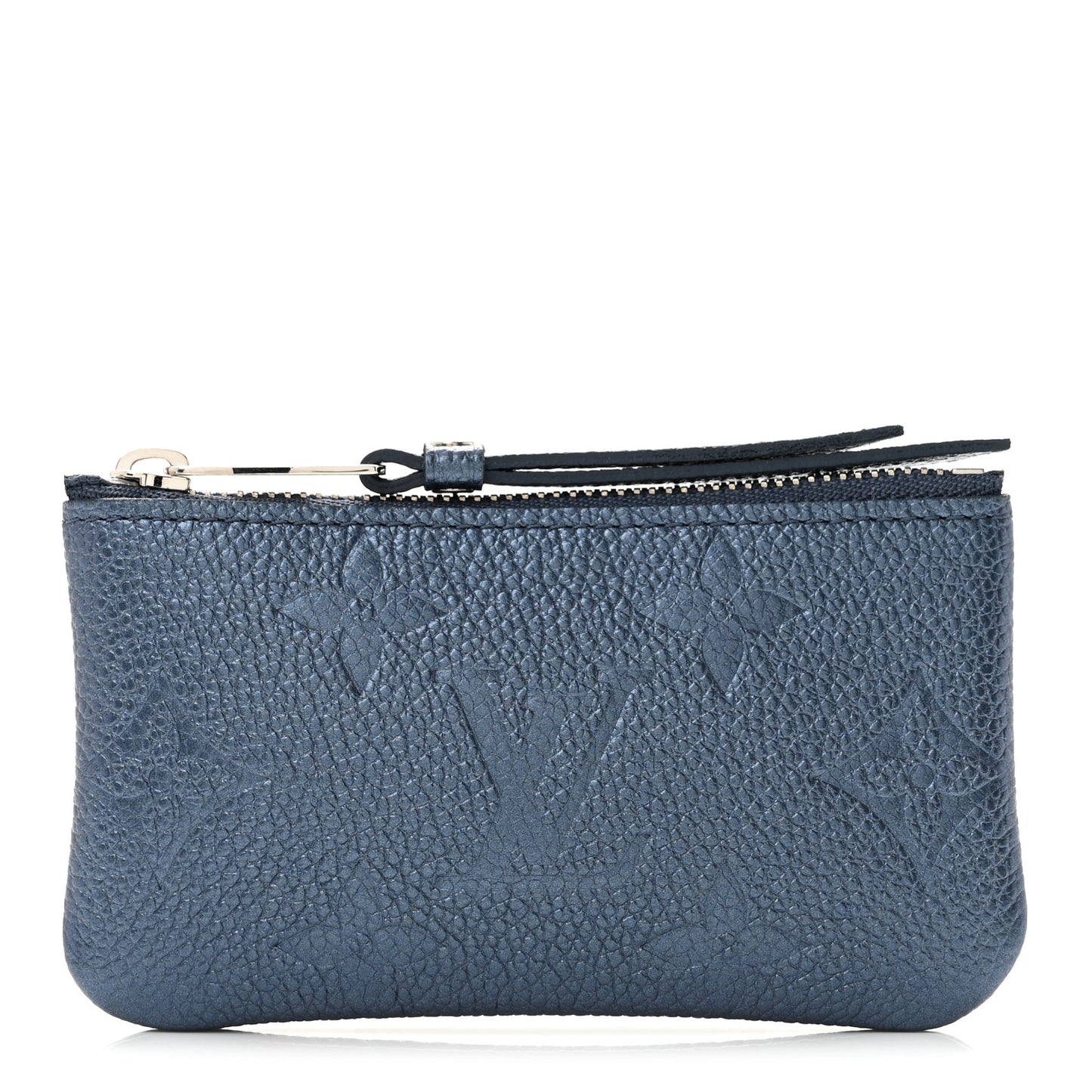 Metallic Empreinte Monogram Giant Key Pouch Navy Nacre