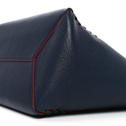 Louis Vuitton Calfskin Braided Lockme Cabas Marine Rouge 9 of 9