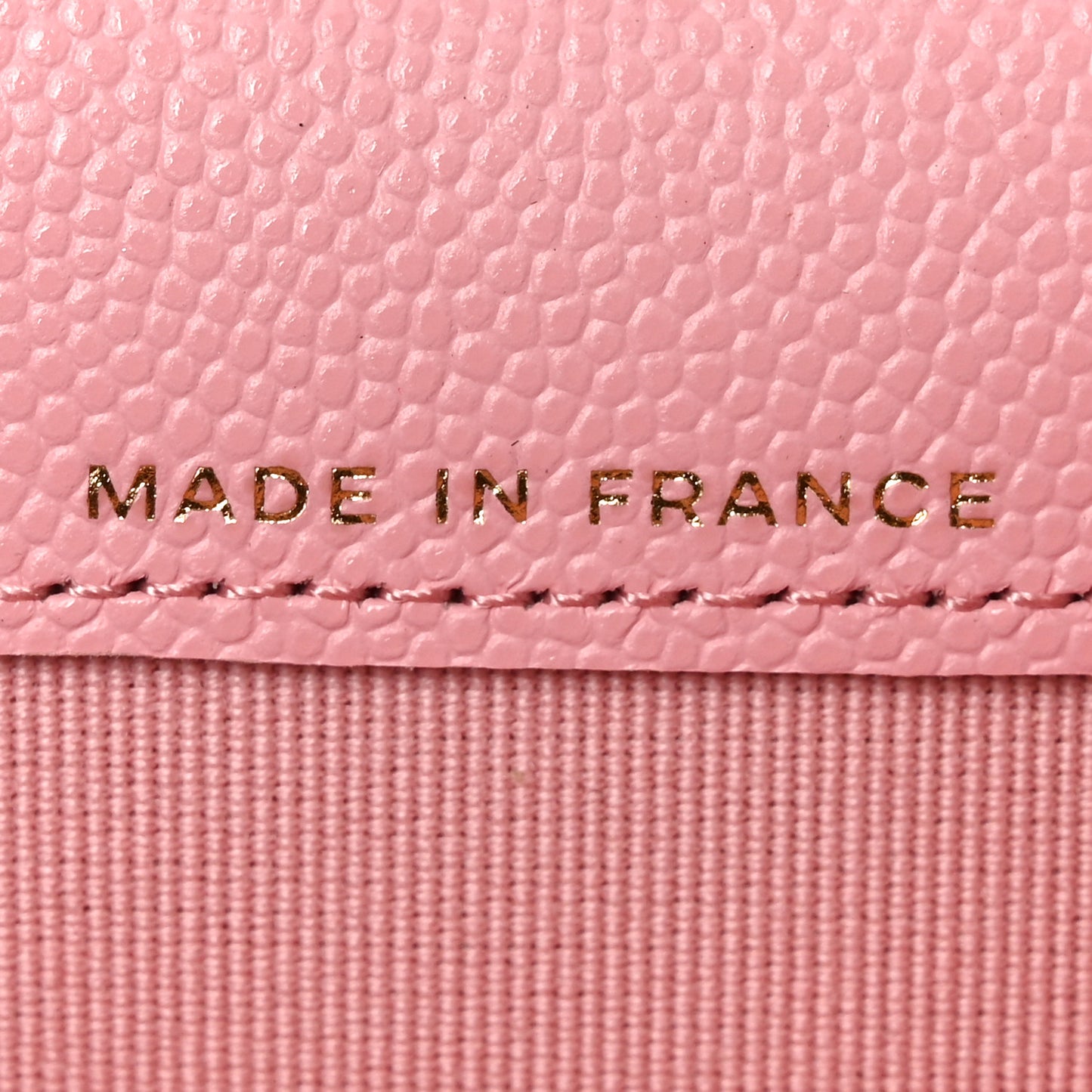 Caviar Quilted Flap Card Holder Wallet Pink