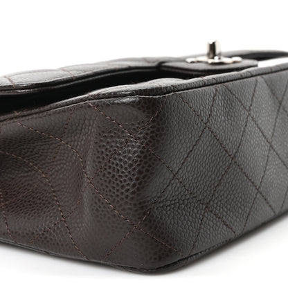 Chanel Caviar Quilted Medium Double Flap Brown 9 of 10