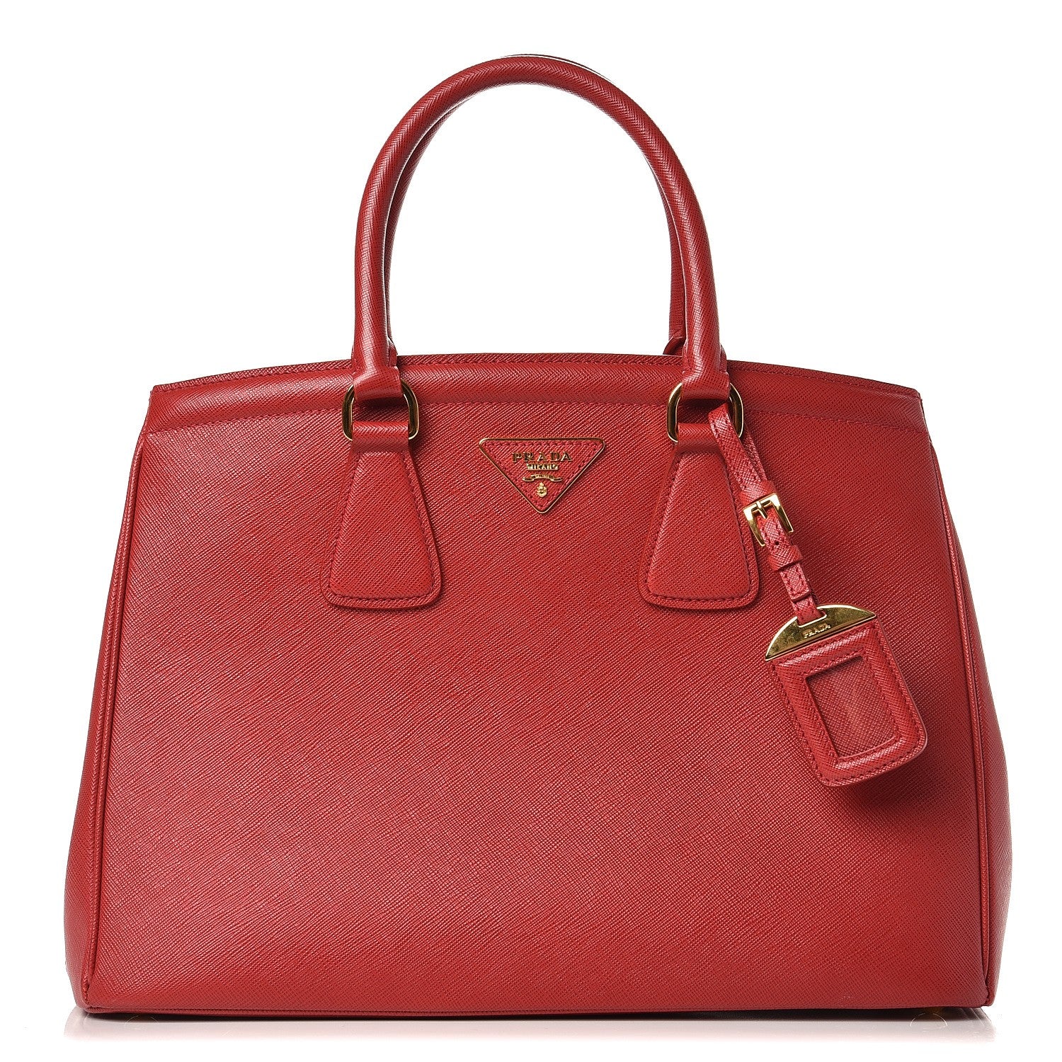 Prada Saffiano Lux Parabole Tote Fuoco 1 of 7