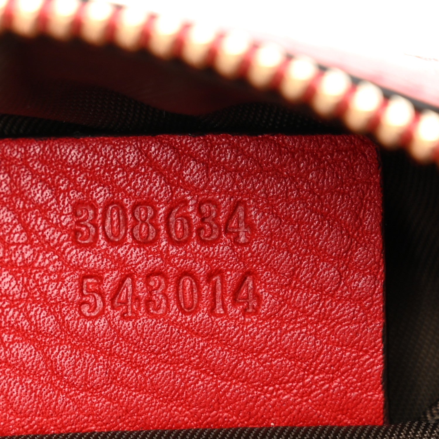 Gucci Pebbled Calfskin Soho Small Cosmetic Case Red 7 of 8