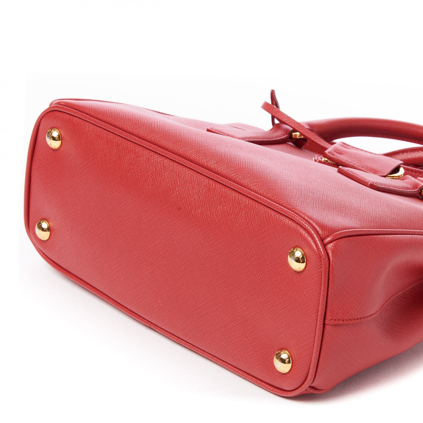 Saffiano Lux Small Galleria Double Zip Tote Fuoco