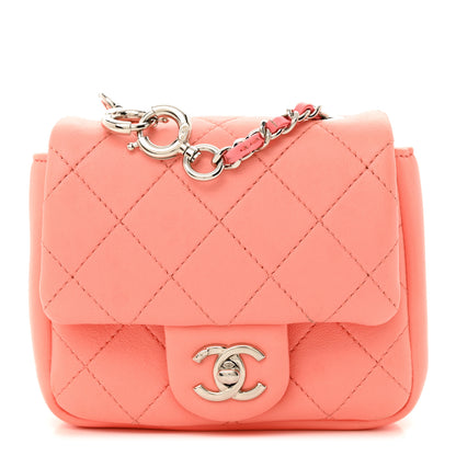 Chanel Lambskin Quilted Mini Flap Bag Charm Light Orange 1 of 11