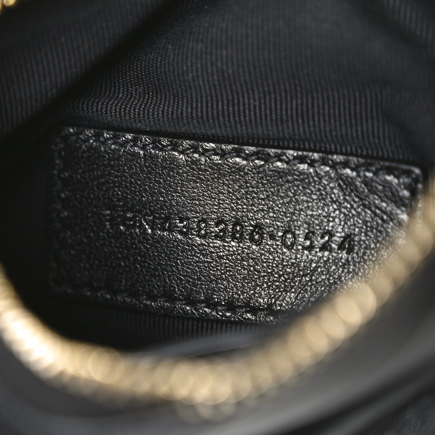 Calfskin Matelasse Monogram Key Pouch Black