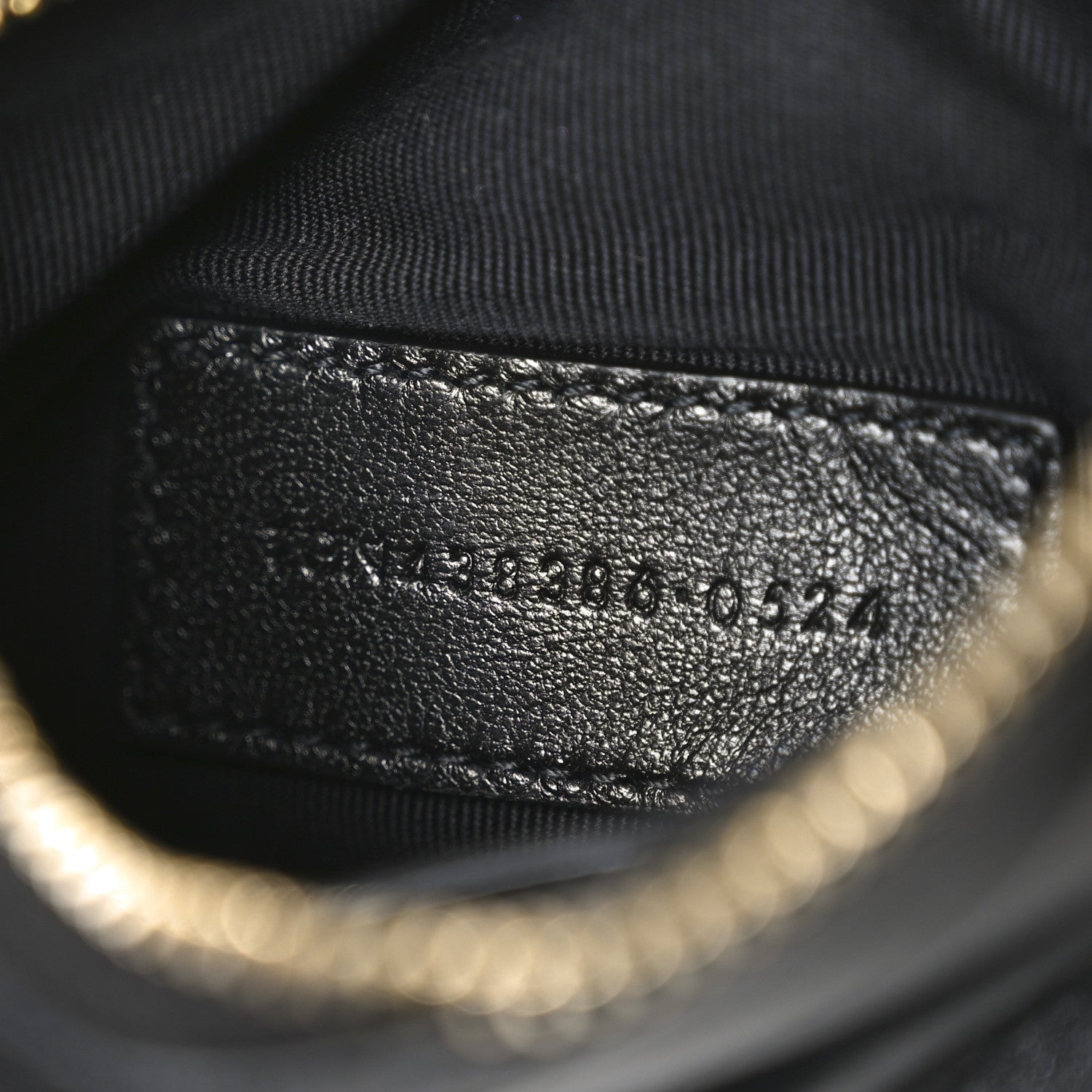 Saint Laurent Calfskin Matelasse Monogram Key Pouch Black 7 of 7