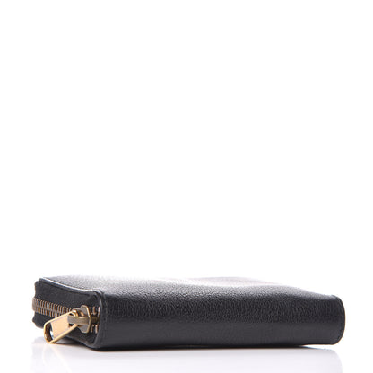 Gucci Calfskin Logo Zip Around Card Case Black 4 of 8