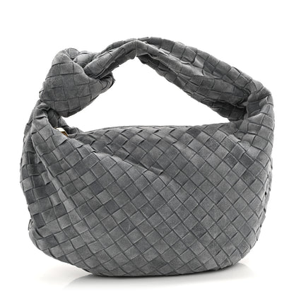 Bottega Veneta Suede Calfskin Intrecciato Teen Jodie Hobo Thunder 1 of 11
