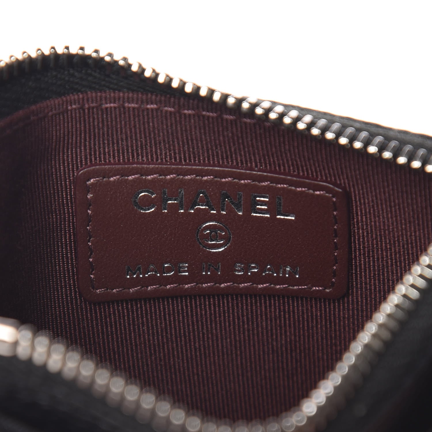 Chanel Caviar Quilted CC Zip Card Holder Black 6 of 9