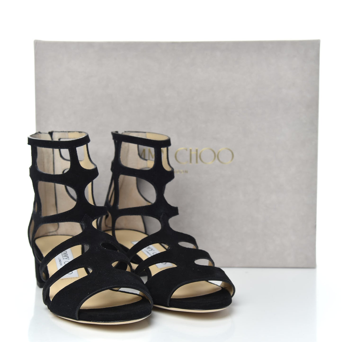 Suede Ren 35 Sandals 36 Black