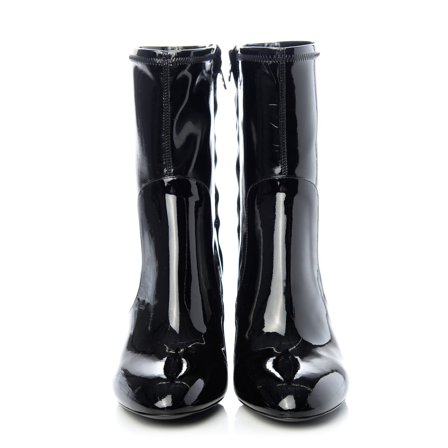 Patent Silhouette Ankle Boots 38.5 Black