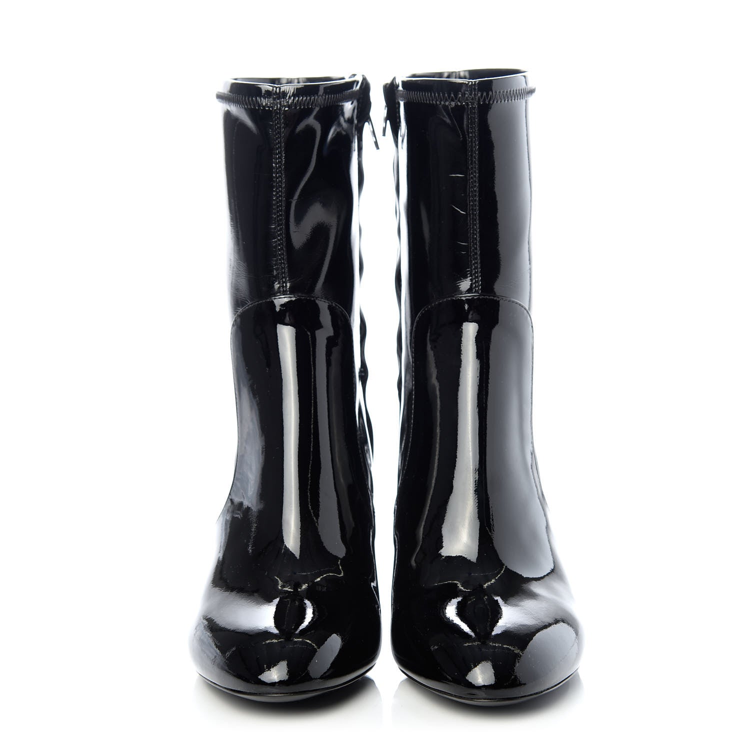 Louis Vuitton Patent Silhouette Ankle Boots 38.5 Black 2 of 11