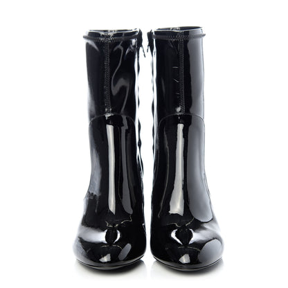 Louis Vuitton Patent Silhouette Ankle Boots 38.5 Black 2 of 11